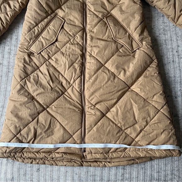 Selected Femme Long Quilted Oversized Hooded Coat - Picture 13 of 15